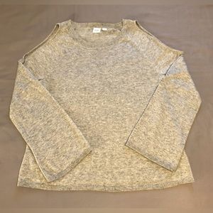 GAP Wool Blend Cold Shoulder Gray Sweater Size Small